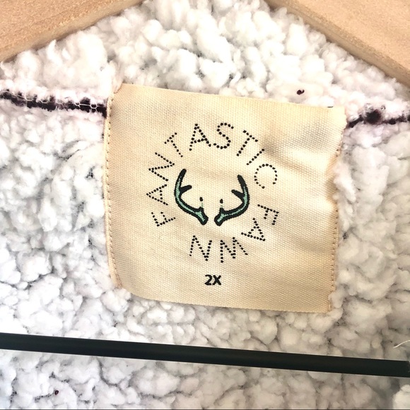 NWOT | Fantastic Fawn | Sherpa Quarter Zip Jacket - Picture 5 of 6